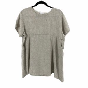 Bryn Walker Linen Lagenlook Tan Dress